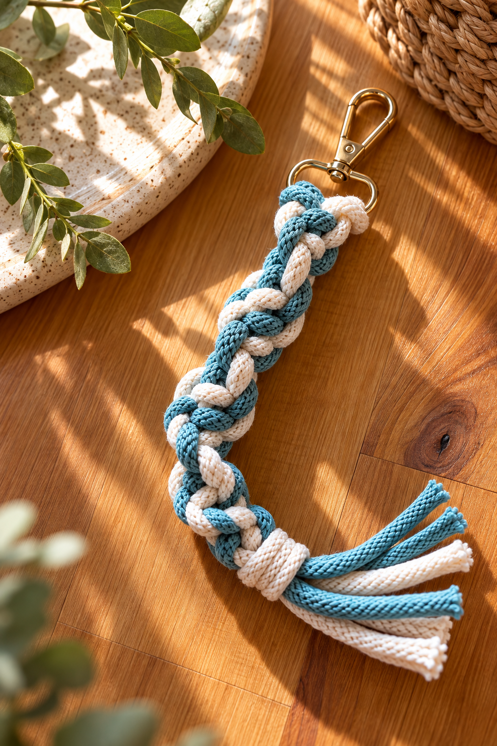 The Everyday Keychain - Handwoven Cotton Cord