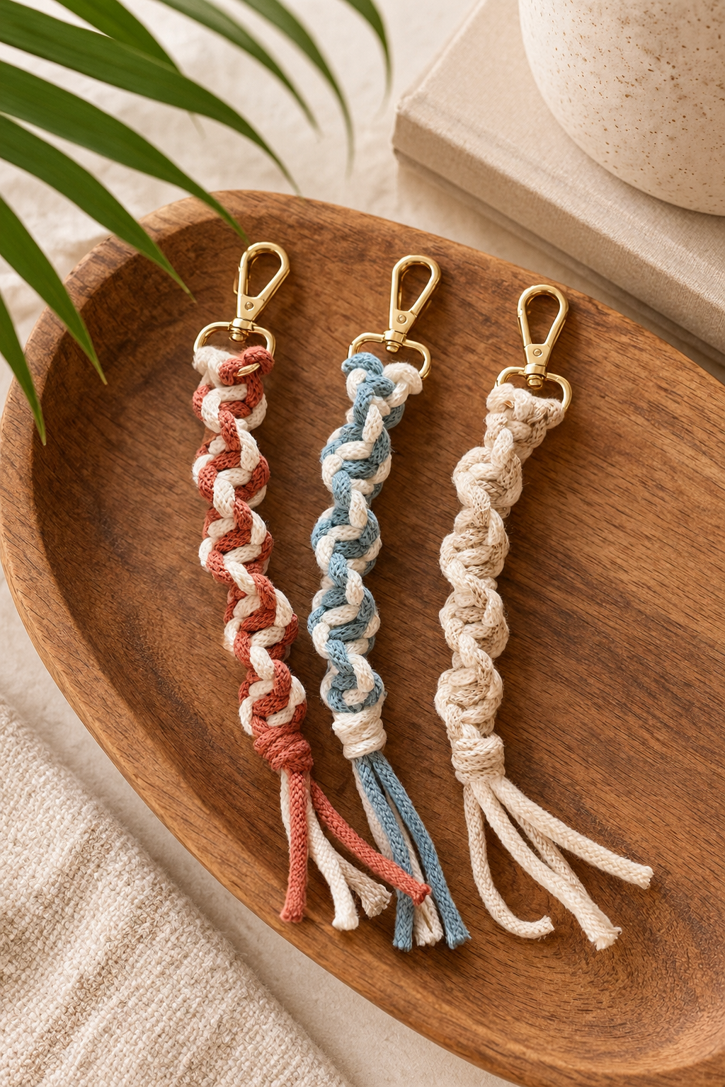The Everyday Keychain - Handwoven Cotton Cord