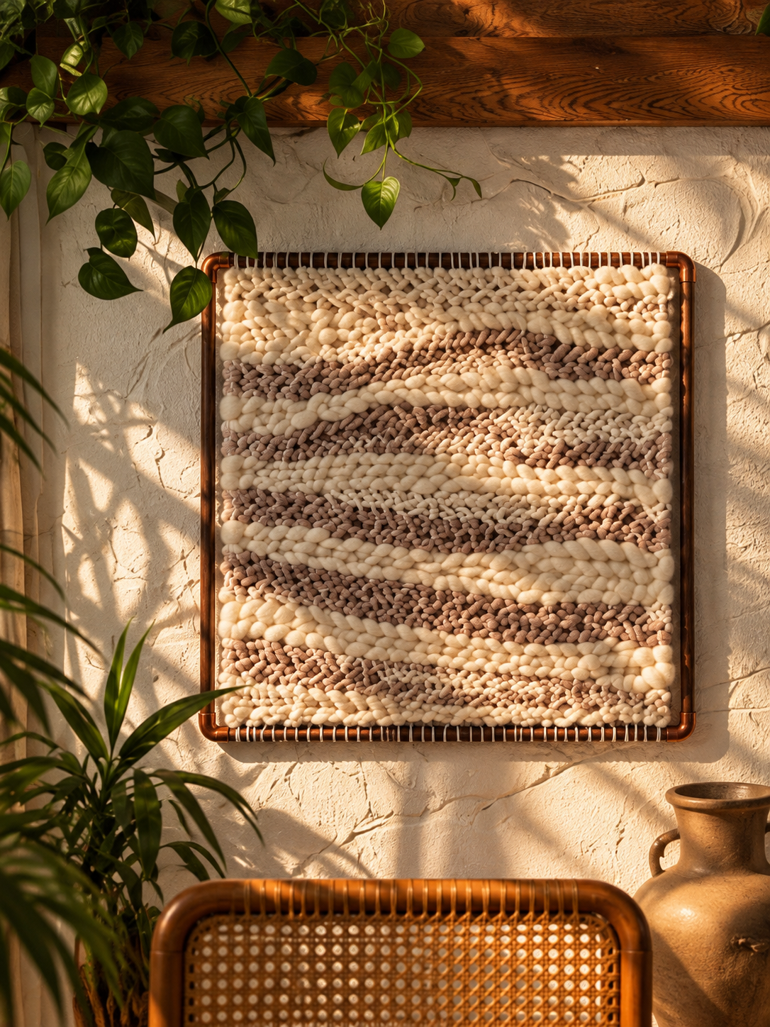 Collection 01 - 26" Fiber Art - Walnut