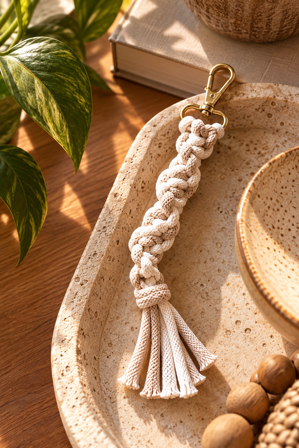 The Everyday Keychain - Handwoven Cotton Cord