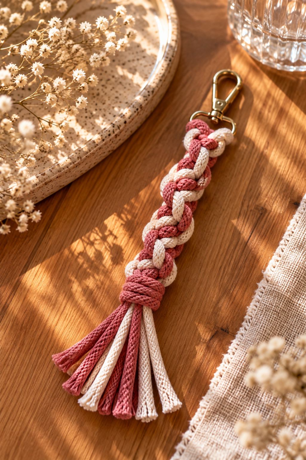 The Everyday Keychain - Handwoven Cotton Cord